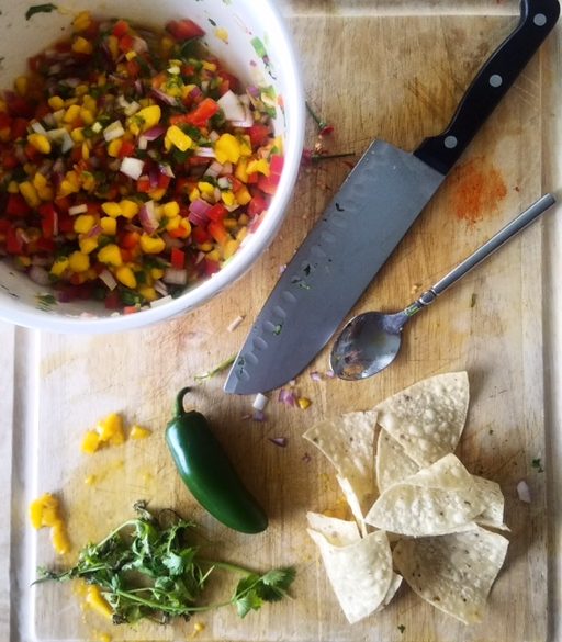 2018_Mango Salsa_1 Making mango salsa