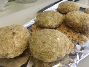 quinoa cakes in the making