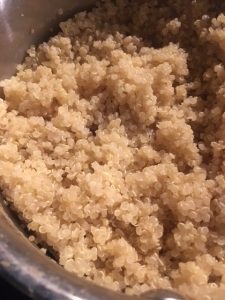 freshly cooked quinoa