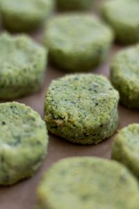 herbaceous falafel before being fried