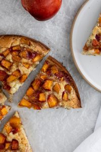 the perfect slice of nectarine brunch cake