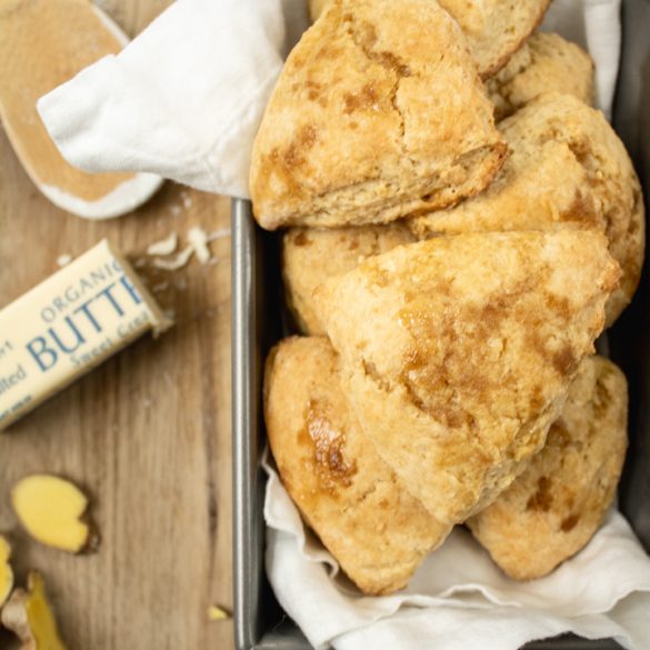 ginger turmeric scones_8 ginger turmeric scones fresh out of the oven and ready to eat