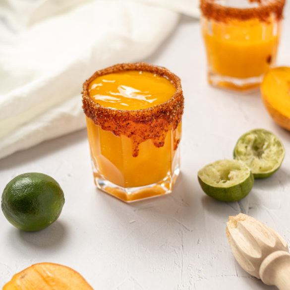 mango_marg_003 Spiced mango margaritas ready to be enjoyed
